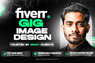 design a clickable fiverr gig image and gig picture thumbnail cover