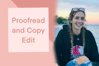 proofread and edit your work to be in fluent english