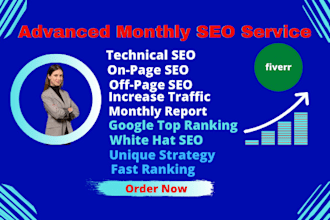 provide monthly white hat SEO service for google top ranking