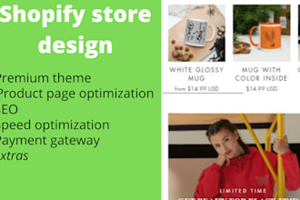 do shopify website design and redesign, hair extension website, shopify store