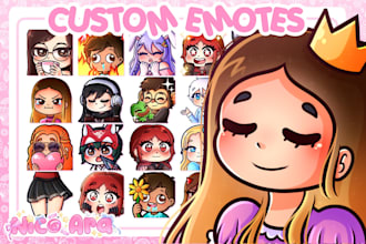 create custom cute chibi emotes for your twitch stream or discord