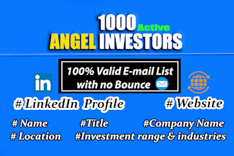 send top angel investors email of USA, europe angel investor