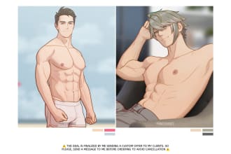 draw male nsfw, yaoi, bara, daddy