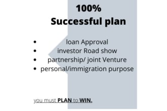 prepare a business plan for sba, startups and loan approvals