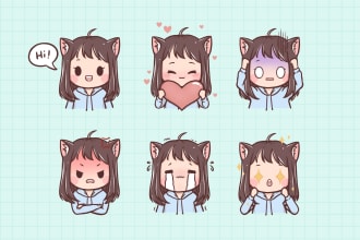 draw cute chibi for twitch emotes