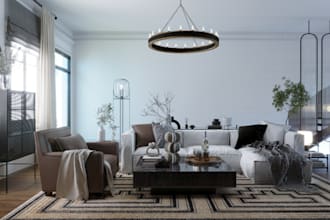 create elegant living and family room
