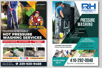 design pressure washing , junk removal flyer