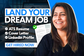 provide professional ats resume, cover letter, linkedin optimization
