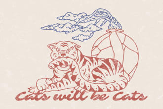 design awesome unique hand drawn vintage illustration tshirt