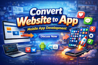 convert website to app, mobile app development