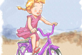 draw digital watercolor children book illustration
