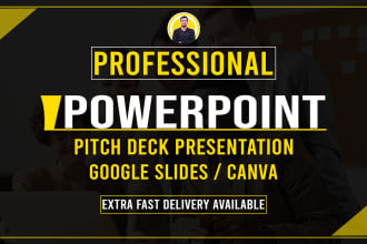 design and revamp powerpoint PPT presentation, investor pitch deck, ppt