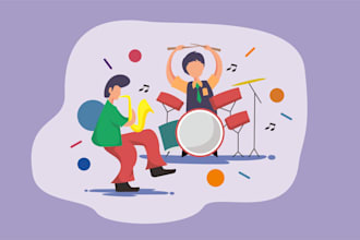 design a flat style illustration for your website