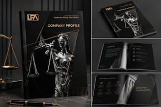 design a professional law firm portfolio, company profile