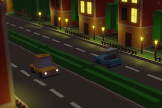 do low poly 3d modeling for games, web and animation