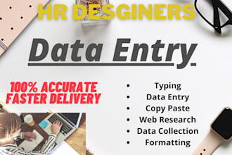 do data entry, copy paste, web research, excel data entry
