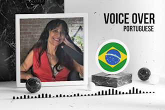 create a profissional brazilian portuguese voice over