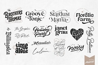 custom hand lettering, typography, calligraphy and font