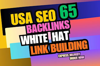65 white hat SEO backlinks, USA link building