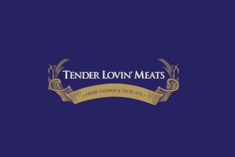 design tender lovin meats logo in 1 day