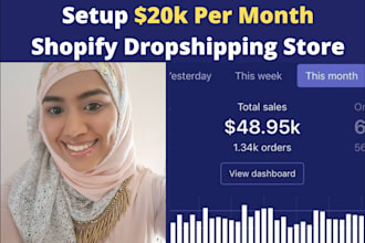 setup a passive income dropshipping shopify store or shopify website