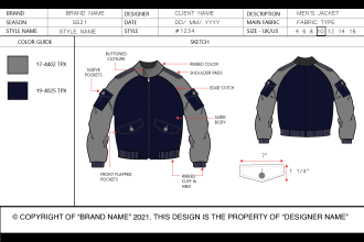 create tech packs including detail drawings