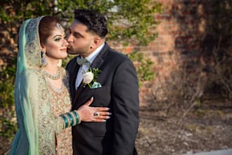 editing wedding photo in lightroom