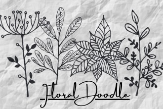make simple floral illustrations for you
