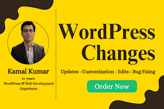 update wordpress website, wordpress edits wordpress changes, customization