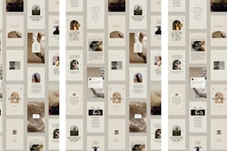 design canva aesthic instagram post and story template