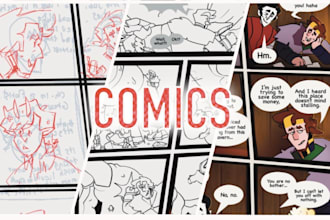 create a cartoony comic book page
