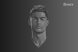 draw grayscale cartoon vector from your photo