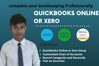 do quickbooks bookkeeping set up, clean up in quickbooks online and xero