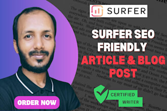 write surfer SEO friendly articles or blog posts