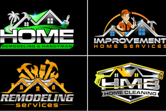 make roofing, home renovation, remodeling and handyman logo