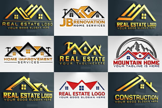 make roofing, home renovation, remodeling and handyman logo