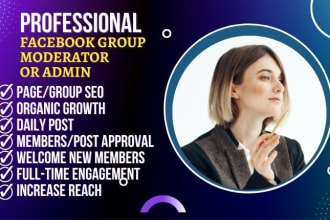 be your facebook group or page moderator or admin