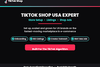 be your tiktok shop USA expert for store setup, listings and shop ads