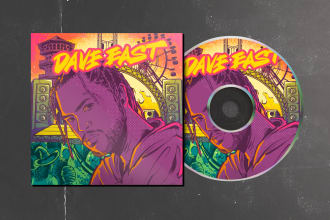 make album cover  and podcast cover art  with illustrations