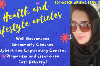 write wellness, parenting and lifestyle articles and blogs