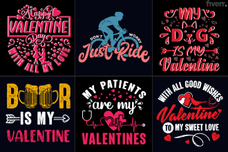 create valentines day t shirt designs within 3 hours