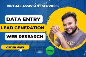 be  virtual assistant for data entry and web research in 24 hours