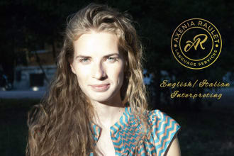 offer italian to english interpreting  services