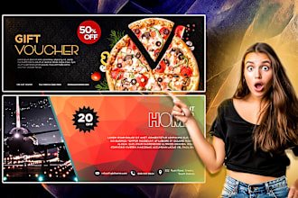 design voucher, gift card, coupon, invitation card