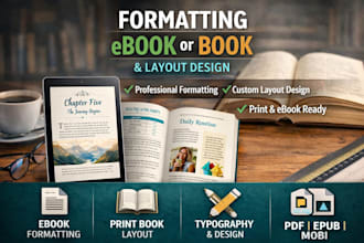 formatting ebook or book and layout design