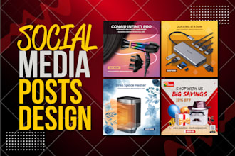 do social media post design for facebook, instagram, youtube, linkedin, and more