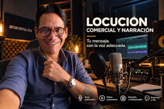 record a natural and conversational spanish voice over
