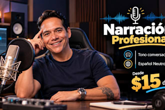 record a natural and conversational spanish voice over