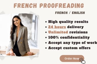 provide a professional french proofreading and editing