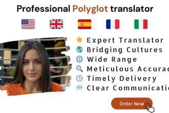 provide certified translation english french italian spanish